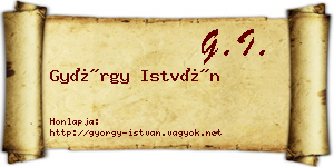 György István névjegykártya