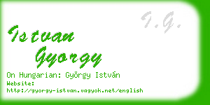 istvan gyorgy business card